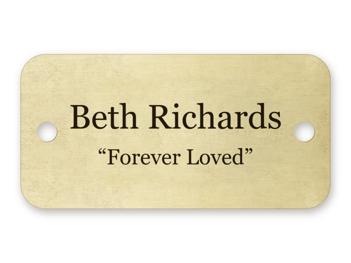 Extra small plaque, 51 × 25 mm (2" × 1")