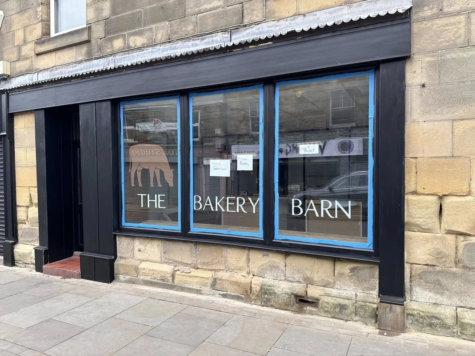 Window lettering for The Bakery Barn