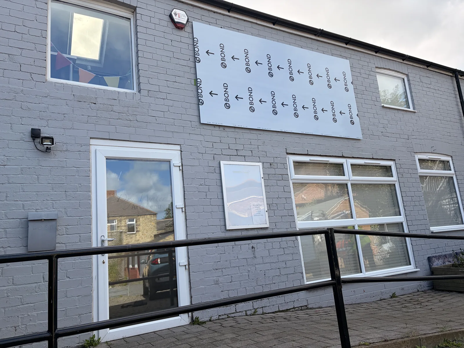 Wall sign for Dry Water Arts Centre