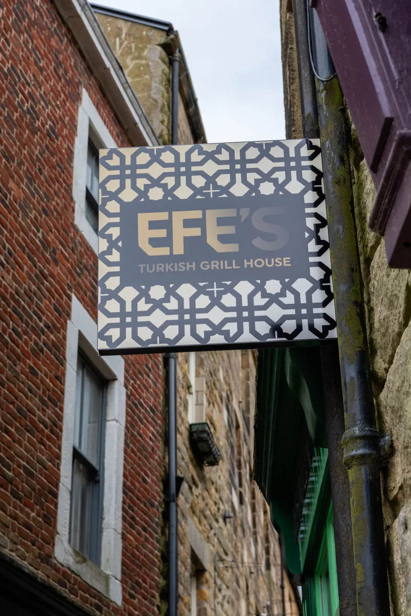 Projecting sign for Efe's Turkish Grill House