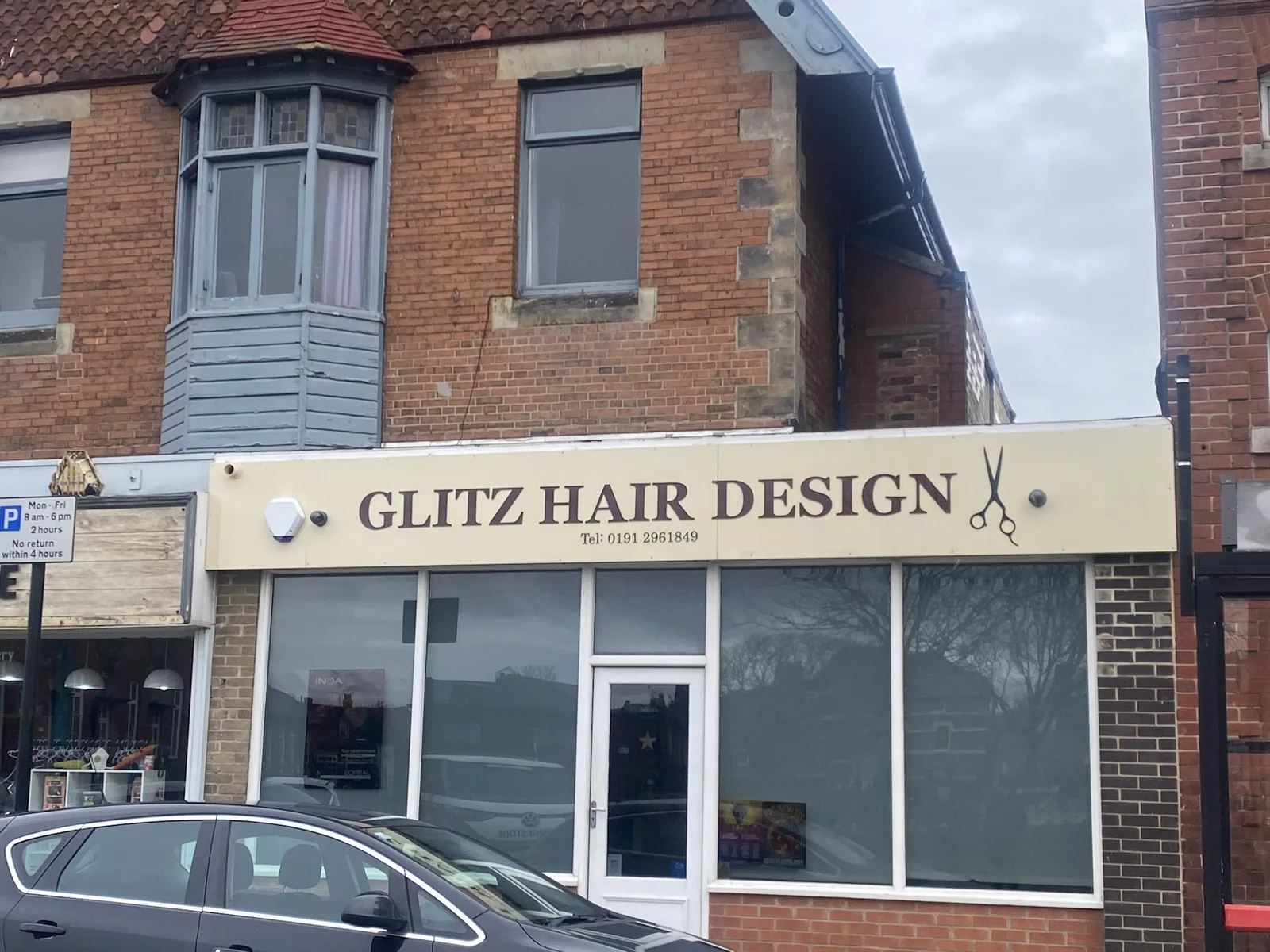 Shop fascia for Glitz Hair Design